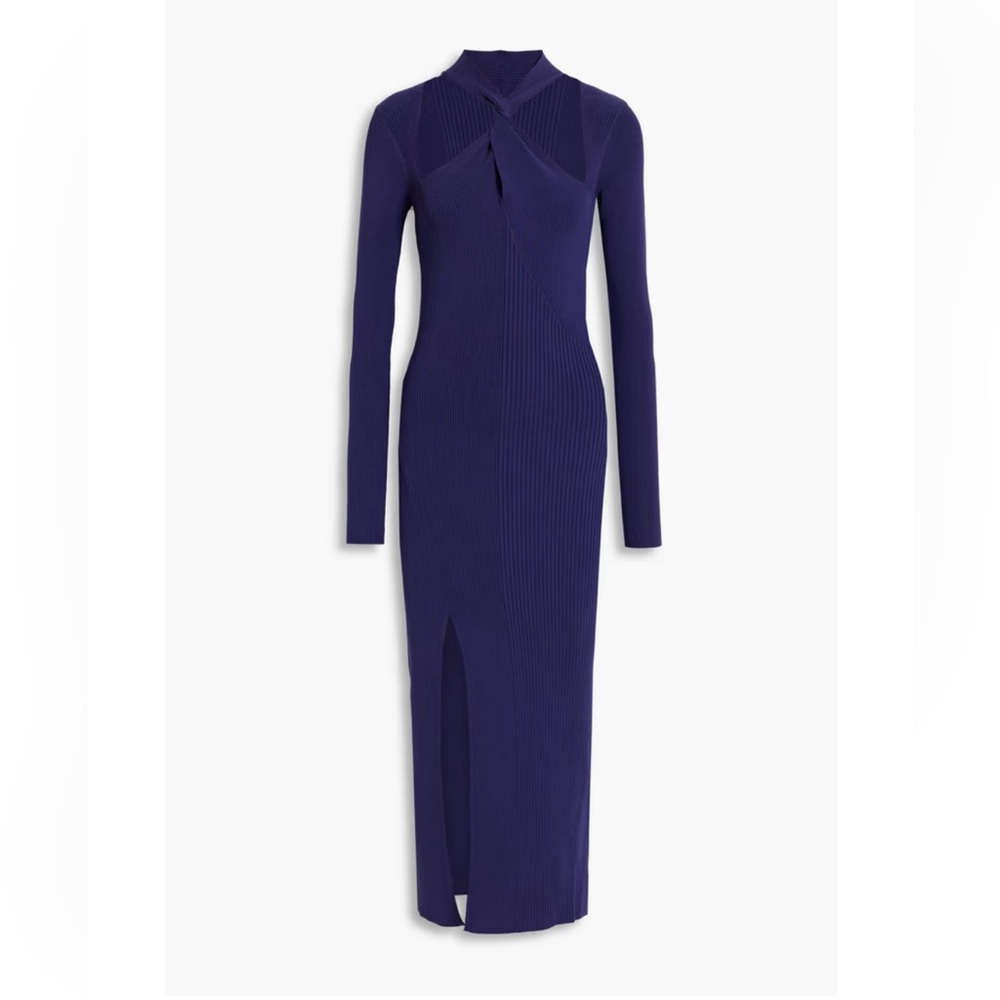 NICHOLAS
Acantha cutout twisted ribbed-knit midi dress